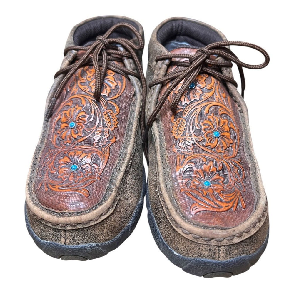 Twisted X Brown and Blue Ankle Boots